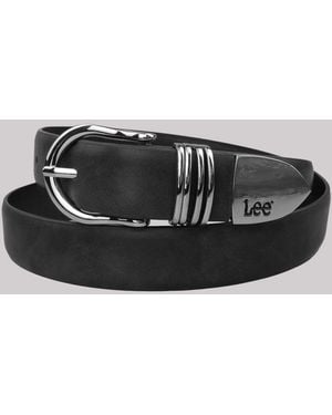 Lee Jeans Womens Multi Metal Loops Belt - Black