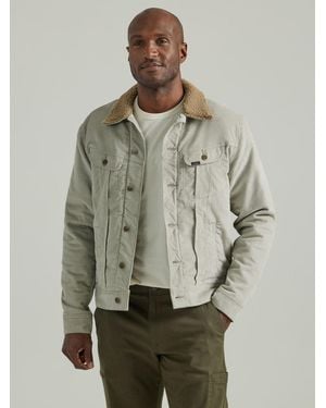 Lee Jeans Mens Legendary Sherpa Lined Rider Jacket - Green