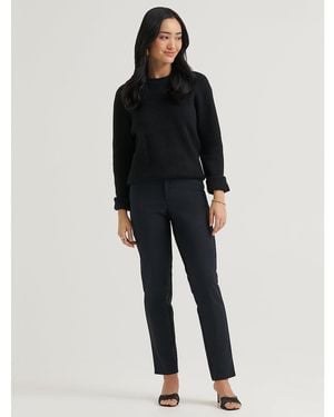 Lee Jeans Womens Ultra Lux Comfort Flex Motion Straight Pants - Black