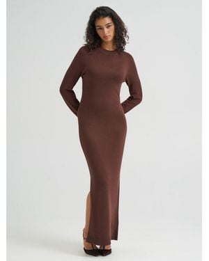Lee Jeans Womens Sweater Maxi Dress - Multicolor