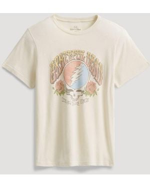 Lee Jeans Womens Grateful Dead Graphic T-shirt - White