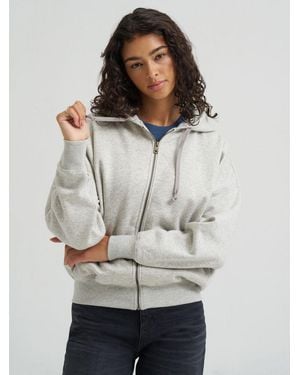 Lee Jeans Womens Full Zip Solid Jacket - Gray
