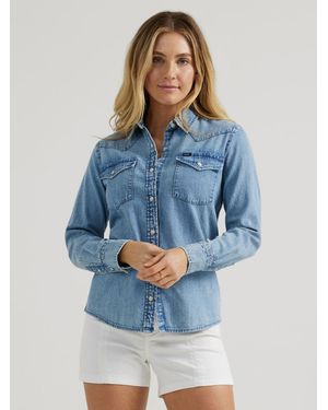 Lee Jeans Womens Legendary Western Shirt - Blue