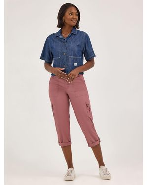 Lee Jeans Ultra Lux Comfort Flex-to-go Relaxed Fit Cargo Capri - Pink