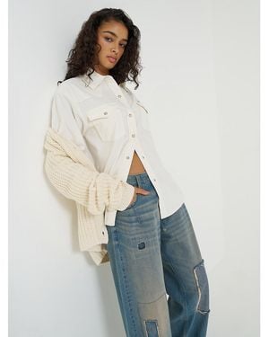 Lee Jeans Womens Relaxed Essential Western Shirt - Blue