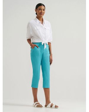 Lee Jeans Womens Ultra Lux Comfort Flex To Go Utility Capri - Blue