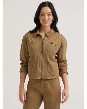 Lee Jeans Womens Legendary Cropped Chore Jacket - Green