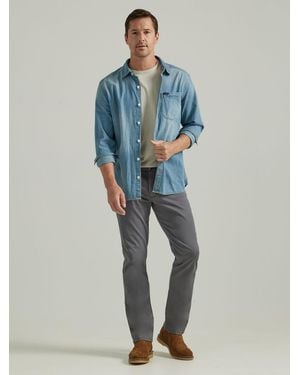 Lee Jeans Extreme Motion Mvp Straight Fit Twill Pants - Gray