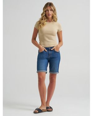 Lee Jeans Womens Legendary Relaxed Denim Bermuda - Blue