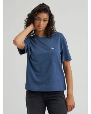 Lee Jeans Womens Pocket T-shirt - Blue