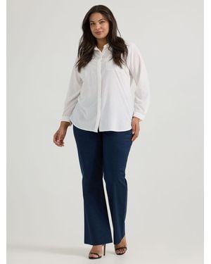 Lee Jeans Womens Wrinkle Free Trouser Pants - Blue