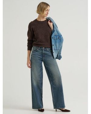Lee Jeans Womens Loose Straight Rider Jeans - Blue