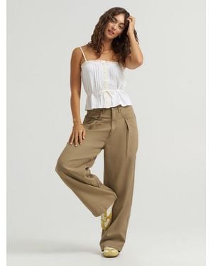 Lee Jeans Womens Low Rise Slouch Chino Pants - Blue