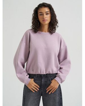 Lee Jeans Womens Balloon Sve Sweatshirt - Purple