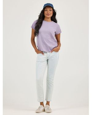Lee Jeans Womens Legendary Straight Crop - White