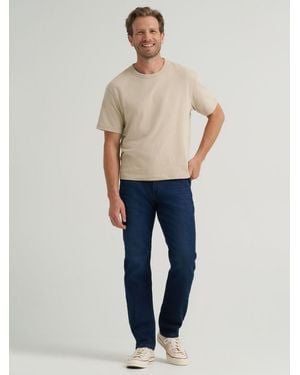 Lee Jeans Mens Regular Straight Jeans With Comfort Stretch - Blue