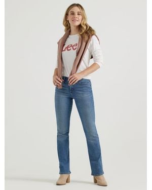 Lee Jeans Modern Series Curvy Fit Bootcut Jean With Hidden Pocket - Blue
