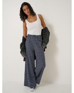 Lee Jeans Womens High Rise Pleated Trouser Pants - Blue
