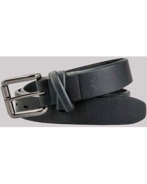 Lee Jeans Womens Square Buckle Double Loop Belt - Black