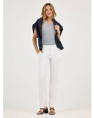 Lee Jeans Wrinkle Free Relaxed Fit Straight Leg Pants - White