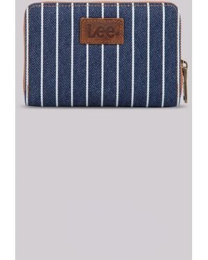 Lee Jeans Womens Stripe Logo Card Wallet - Blue