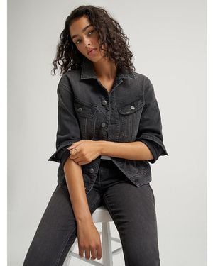 Lee Jeans Womens Loose Rider Jacket - Gray