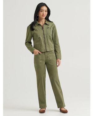 Lee Jeans Womens Legendary Relaxed Straight Chore Pants - Green
