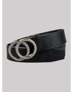 Lee Jeans Womens Double Ring Buckle Belt - Black