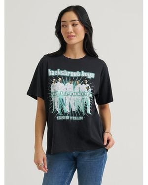 Lee Jeans Womens Backstreet Boys Graphic T-shirt - Black