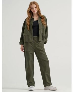 Lee Jeans Womens High Rise Loose Utility Pants - Green