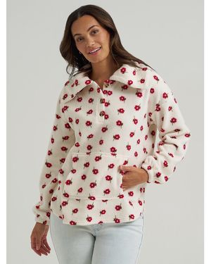 Lee Jeans Womens Printed Sherpa Pullover - Multicolor