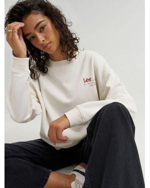 Lee Jeans Womens Crewneck Sweatshirt - Black