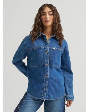 Lee Jeans Womens Utility Overshirt - Blue