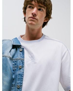 Lee Jeans Mens X Feng Chen Wang Oversized Logo T-shirt - White