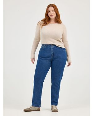 Lee Jeans Side Elastic Jeans Plus Size - Blue