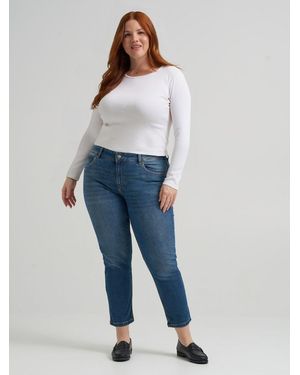 Lee Jeans Womens Legendary Straight Crop - Blue