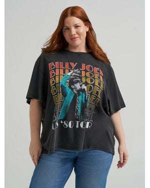 Lee Jeans Womens Billy Joel Graphic T-shirt Plus Size - Brown