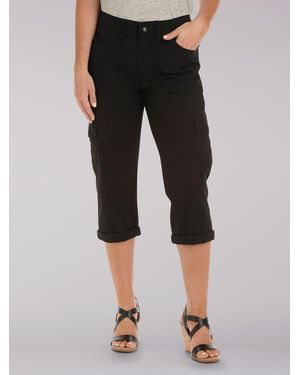 Lee Jeans Relaxed Fit Austyn Cargo Capri - Black