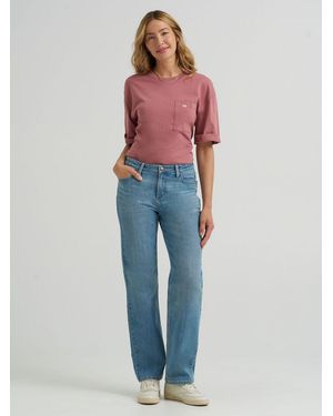 Lee Jeans Womens Legendary Relaxed Straight Jeans - Blue