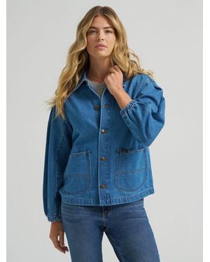Lee Jeans Womens Legendary Chore Shacket - Blue