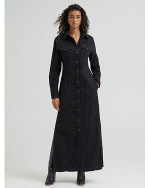 Lee Jeans Women S Western Maxi Dress - Black