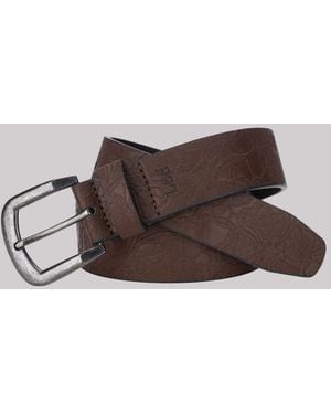 Lee Jeans Womens Embossed Belt - Brown