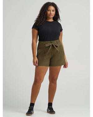 Lee Jeans Womens High Rise Bow Shorts Plus Size - Green