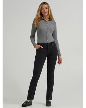 Lee Jeans Womens Legendary High Rise Slim Straight Jeans - Gray