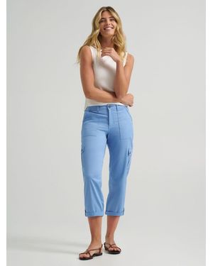 Lee Jeans Ultra Lux Comfort Flex-to-go Relaxed Fit Cargo Capri - Blue