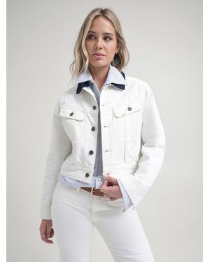 Lee Jeans Womens X Jcrew Storm Rider Denim Jacket - White