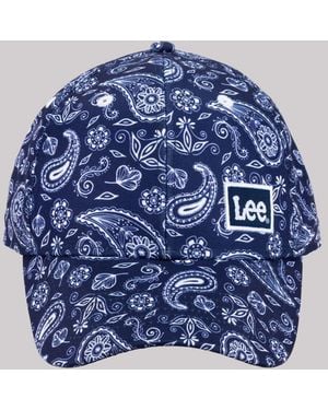 Lee Jeans Womens Paisley Logo Hat - Blue