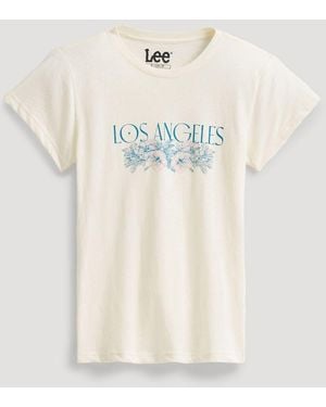 Lee Jeans Womens Los Angeles Graphic T-shirt - Natural