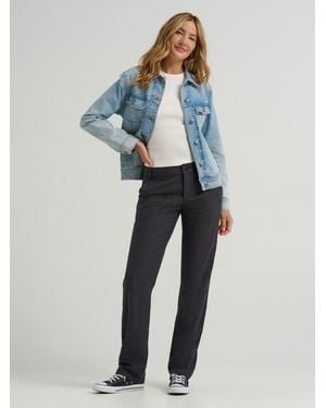 Lee Jeans Wrinkle Free Relaxed Fit Straight Leg Pants - Blue