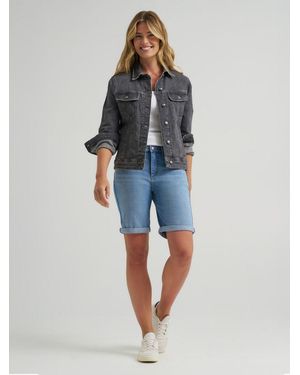 Lee Jeans Womens Legendary Relaxed Denim Bermuda - Blue